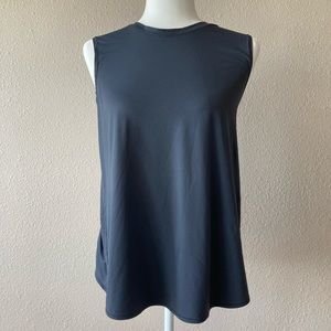 Athleta Sunlover Tank Top Tulip Open Back Gray Womens Size Small